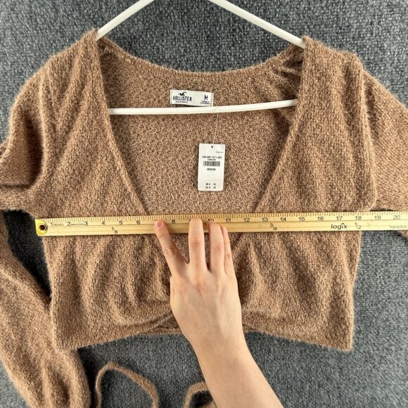 NWT Hollister Women Cardigan Sweater Medium Super Soft Knit Cropped Oversized - Picture 7 of 13